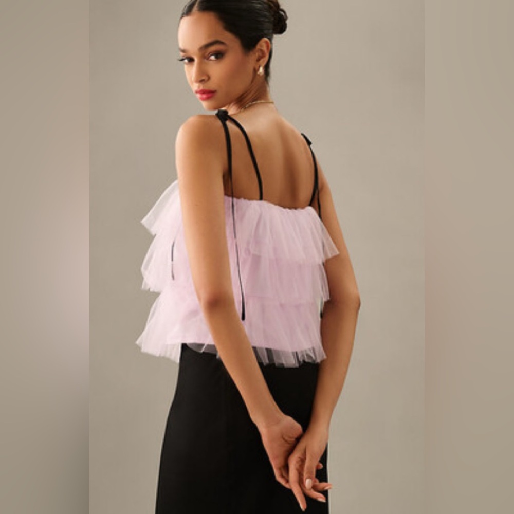 Anthropologie Sunday in Brooklyn Lilac Tiered Camisole